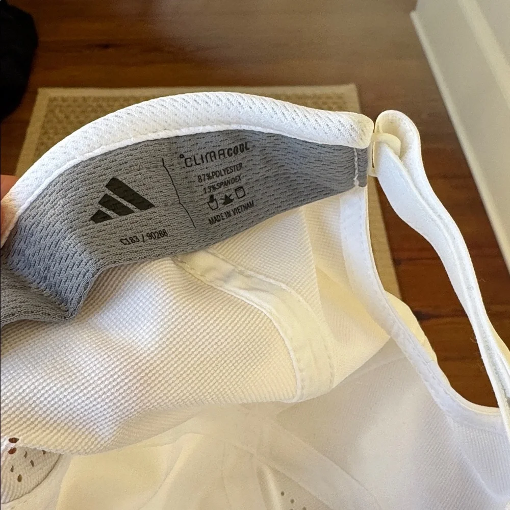 New Without Tag Adidas White Performance Hat with Logo